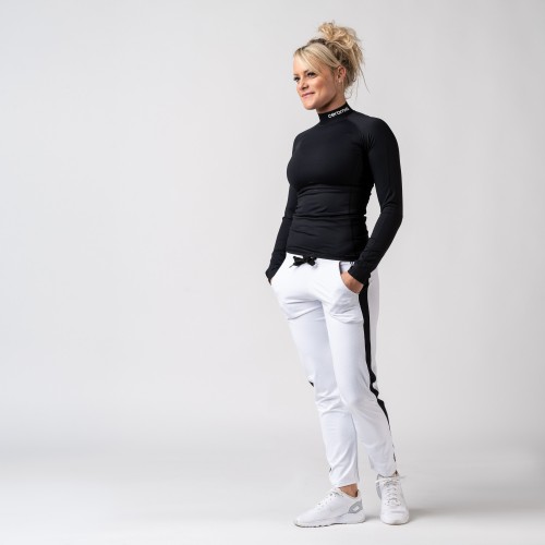 T-shirt manches longues avec col montant pour femme