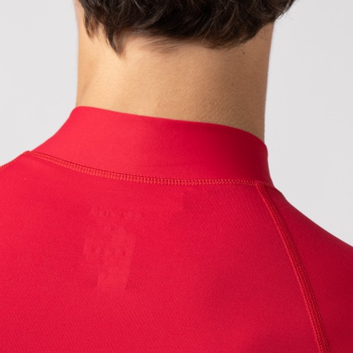 Men's half zipped long sleeve t-shirt