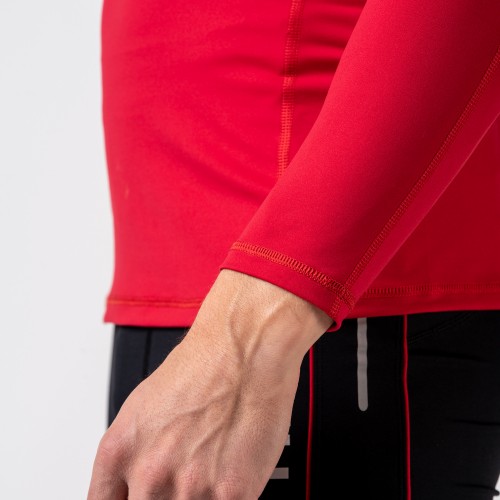 Langarm-T-Shirt mit halbem Reißverschluss für Herren