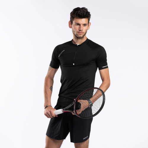 TEE SHIRT MANCHES COURTES 1/2 ZIP