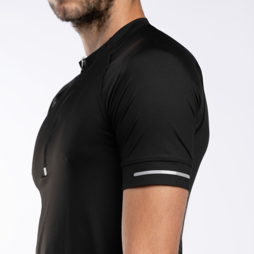 TEE SHIRT MANCHES COURTES 1/2 ZIP