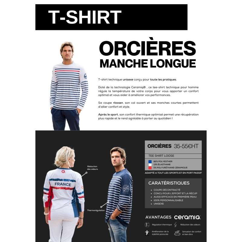 T-shirt manches longues personnalisé club | Premium & thermorégulation
