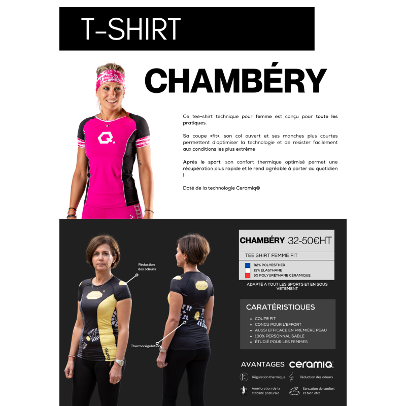 T-shirt sport femme personnalisé club | Premium & thermorégulation