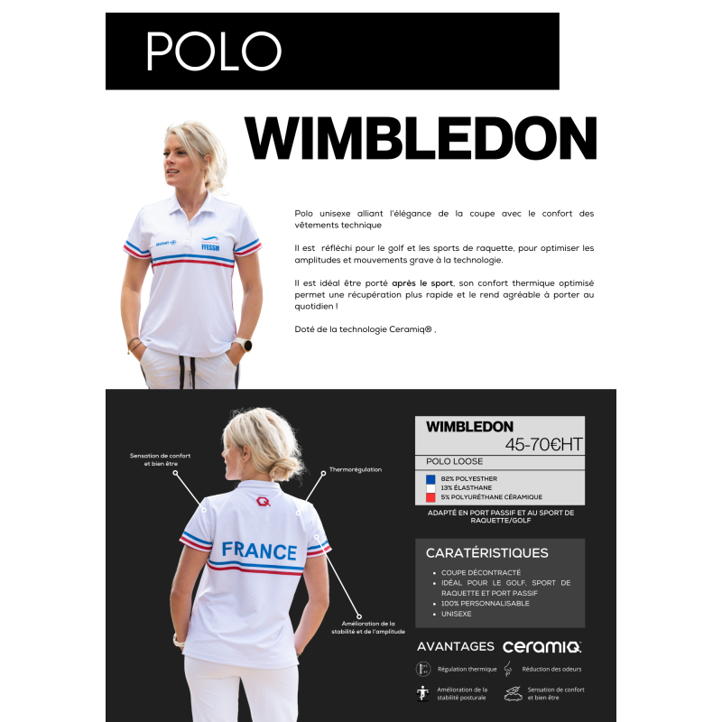 Polo sport personnalisé | Ceramiq® premium thermorégulant