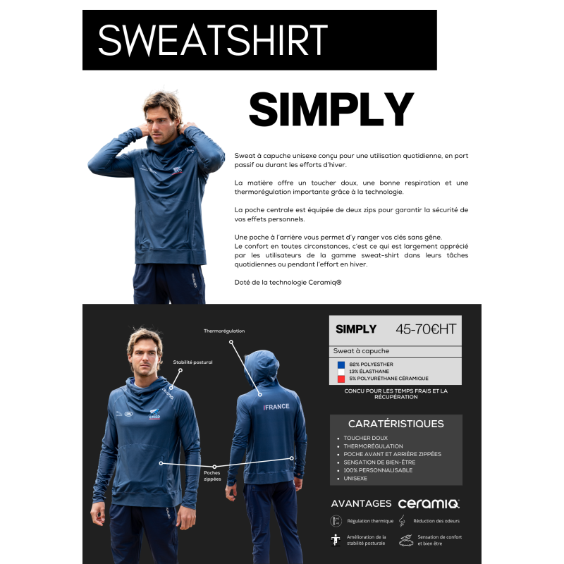 Personalized hoodie | Ceramiq® premium thermoregulating